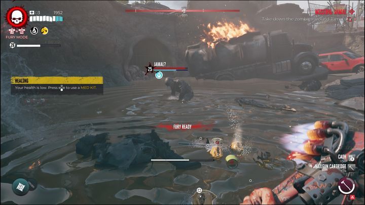 Będzie on podpisany swoim imieniem ze znakiem zapytania, ubrany w pancerz policyjny - Dead Island 2: Zaginiona osoba Jamal (Missing Jamal) - Dead Island 2 - poradnik do gry