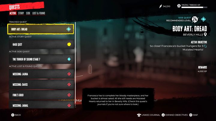 Zebranie 3 zmutowanych serc jest wymagane do ukończenia pobocznego questu Sztuka ciała: Lęk (Body Art: Dread) - Dead Island 2: Jak zdobyć zmutowane serce (Mutated Heart)? - Dead Island 2 - poradnik do gry