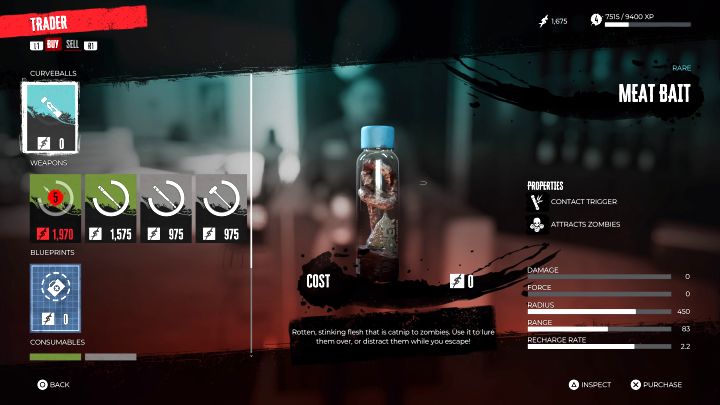 Opcjonalnie możecie też mieć w gotowości mięsną przynętę - Dead Island 2: Jak rzucić bronią z 35 metrów (trofeum Donk)? - Dead Island 2 - poradnik do gry