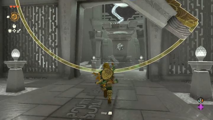 Wbiegnijcie szybko przez otwartą bramę i podejdźcie do ołtarza - Zelda Tears of the Kingdom: Nachoyah Shrine - Zelda Tears of the Kingdom - poradnik do gry