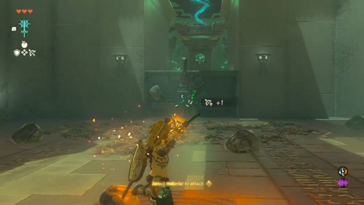 Jeśli zdobyliście kluczz 1 skrzyni, możecie teraz otworzyć drzwi - Zelda Tears of the Kingdom: In isa Shrine - Zelda Tears of the Kingdom - poradnik do gry