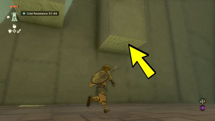 Stańcie pod blokiem po prawej stronie i użyjcie Ascend - Zelda Tears of the Kingdom: Gutanbac Shrine - Zelda Tears of the Kingdom - poradnik do gry