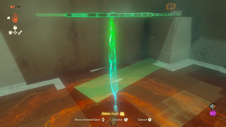 Podnieście dwie deski złączone ze sobą i postawcie je przy skrzyni - Zelda Tears of the Kingdom: Ukouh Shrine - Zelda Tears of the Kingdom - poradnik do gry