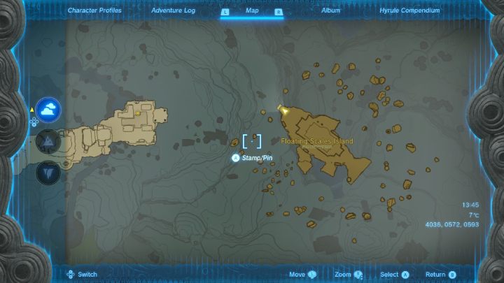 Obserwujcie dokładnie niebo i poczekajcie, aż kawałek wyspy spadnie na ziemię - Zelda TotK: Sidon of the Zora - opis przejścia - Zelda Tears of the Kingdom - poradnik do gry