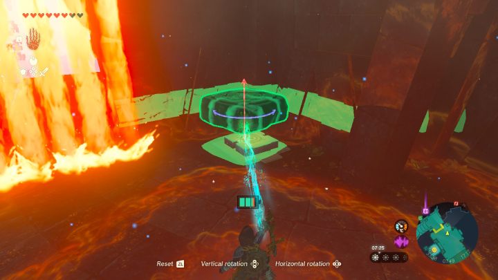 Podnieście Hover Stone, położcie go na przełączniku obok bramy i uruchomcie go - Zelda TotK: Sidon of the Zora - opis przejścia - Zelda Tears of the Kingdom - poradnik do gry