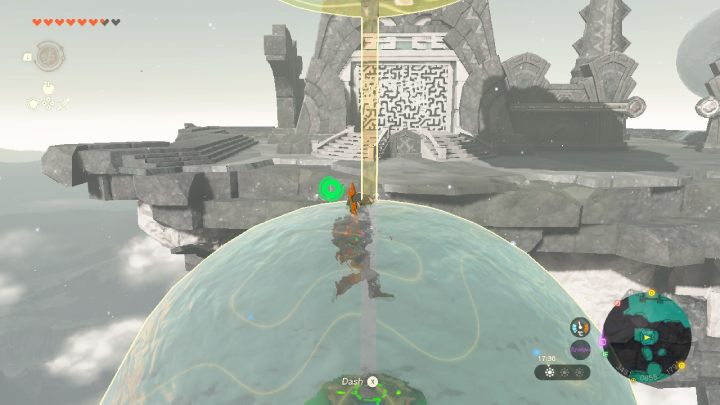 Przesuńcie bańkę wodną w górę, następnie cofnijcie na niej czas używając zdolności Recall i wskoczcie w nią - Zelda TotK: Sidon of the Zora - opis przejścia - Zelda Tears of the Kingdom - poradnik do gry