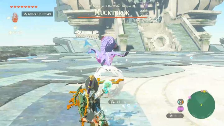 Gdy Mucktorok przyjmie swoją prawdziwą formę, szybko zestrzelcie go z łuku - Zelda TotK: Sidon of the Zora - opis przejścia - Zelda Tears of the Kingdom - poradnik do gry