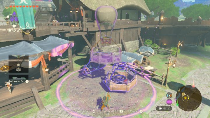 Po rozmowie z Joshą podejdźcie do balonu przy schodach i odbudujcie go używając zdolności Autobuild - Zelda TotK: A Mystery in the Depths - opis przejścia - Zelda Tears of the Kingdom - poradnik do gry