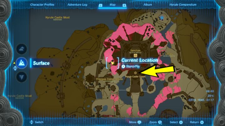 Wskoczcie do Depths przez Hyrule Castle Chasm - Zelda TotK: Destroy Ganondorf - Zelda Tears of the Kingdom - poradnik do gry