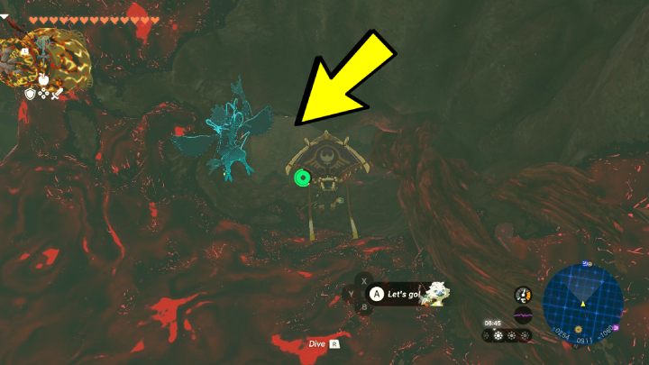 Przelećcie przez kolejny otwór obok potworów Like Like - Zelda TotK: Destroy Ganondorf - Zelda Tears of the Kingdom - poradnik do gry