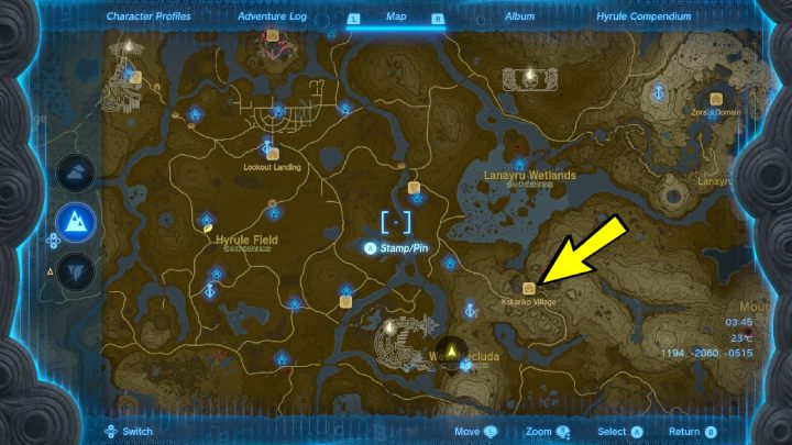 Po rozmowie z Purah udajcie się do Kakariko Village, na południowy wschód od Lookout Landing - Zelda TotK: Find the Fifth Sage - Zelda Tears of the Kingdom - poradnik do gry