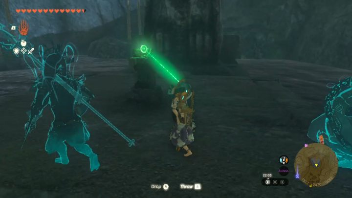 Podnieście maskę, z której wydobywa się zielona wiązka światła - Zelda TotK: Find the Fifth Sage - Zelda Tears of the Kingdom - poradnik do gry