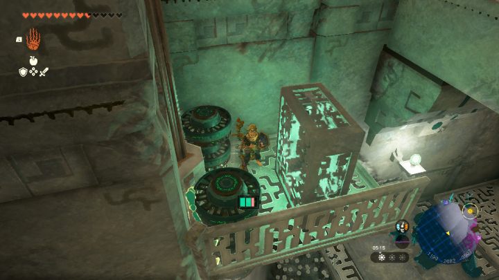 Podneście skrzynię z prawą nogą i połóżcie ją na platformie - Zelda TotK: Find the Fifth Sage - Zelda Tears of the Kingdom - poradnik do gry