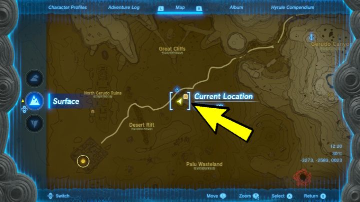 Gdy nauczycie się korzystać z umiejętności Riju, udajcie się do Kara Kara Bazaar - Zelda TotK: Riju of Gerudo Town - opis przejścia - Zelda Tears of the Kingdom - poradnik do gry