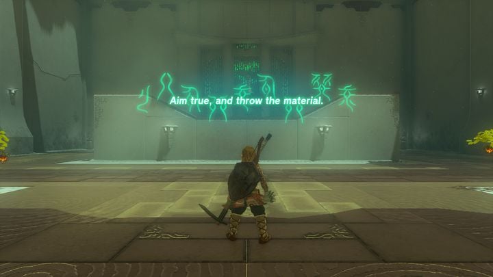 Aby przejść próbę, musicie nauczyć się, jak rzucać przedmiotami - Zelda Tears of the Kingdom: Yamiyo Shrine - Zelda Tears of the Kingdom - poradnik do gry