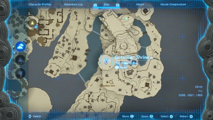 Droga do Gutanbac Shrine może się różnić w zależności od tego, z którego miejsca zaczynacie podróż - Zelda Tears of the Kingdom: Wszystkie Shrines na Great Sky Island - Zelda Tears of the Kingdom - poradnik do gry