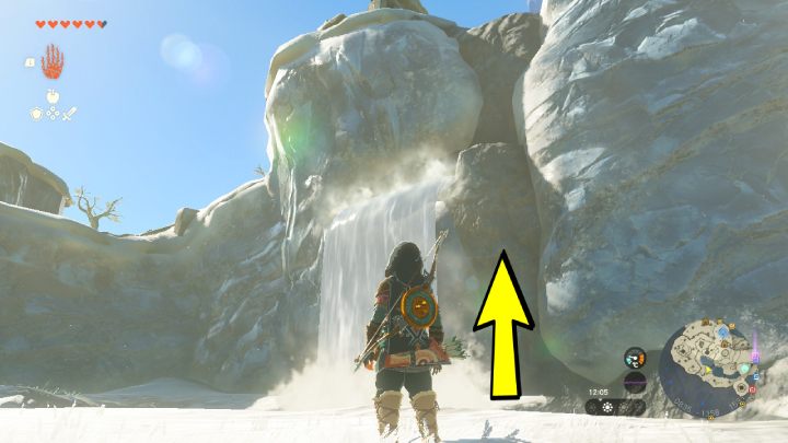 Idźcie ścieżką dookoła rzeki i przejdźcie pod wodospadem - Zelda Tears of the Kingdom: Wszystkie Shrines na Great Sky Island - Zelda Tears of the Kingdom - poradnik do gry