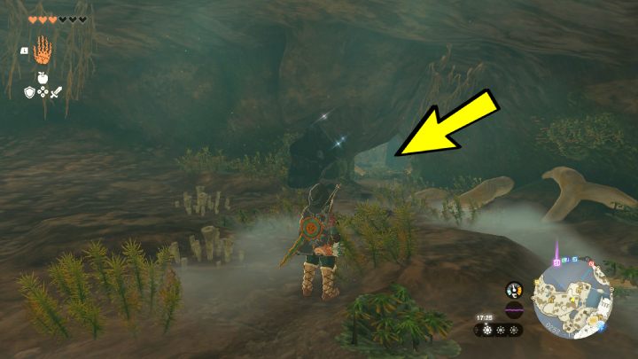 W jaskini idźcie cały czas prosto i skręćcie w lewo do wyjścia - Zelda Tears of the Kingdom: Wszystkie Shrines na Great Sky Island - Zelda Tears of the Kingdom - poradnik do gry