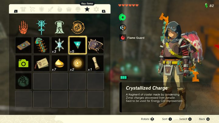 W Crystal Refinery wymienicie Crystallized Charges na ulepszenie Energy Cell - Zelda TotK: Jak używać Energy Cell - Zelda Tears of the Kingdom - poradnik do gry