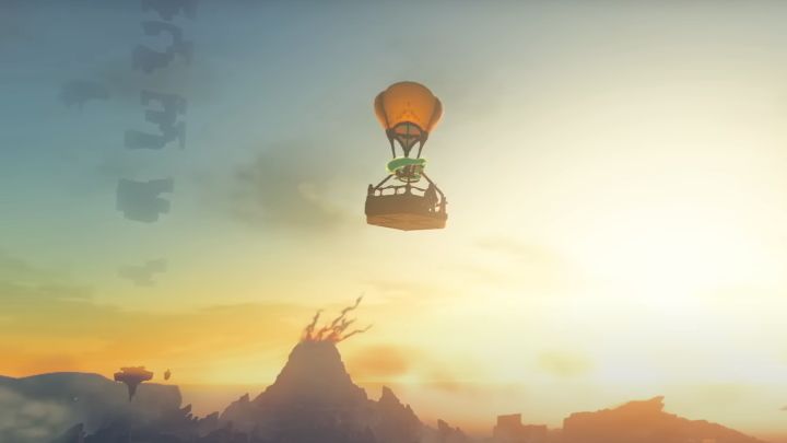 Balon napędzany pojedynczym wiatrakiem nie jest zbyt szybki, ale pozwala na wzniesienie się na tyle wysoko, byście z powodzeniem dotarli na Sky Islands - Zelda Tears of the Kingdom: Pojazdy - Zelda Tears of the Kingdom - poradnik do gry