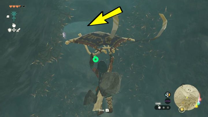 Gdy dotrzecie do końca ścieżki, zeskoczcie w dół i otwórzcie paralotnię - Zelda TotK: Tulin of Rito Village - opis przejścia - Zelda Tears of the Kingdom - poradnik do gry