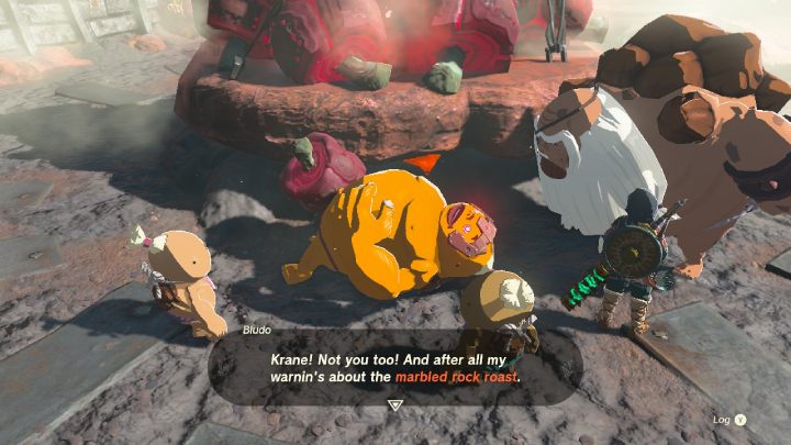 Porozmawiajcie z mieszkańcami zgromadzonymi przy wielkim ognisku - Zelda TotK: Yunobo of Goron City - opis przejścia - Zelda Tears of the Kingdom - poradnik do gry