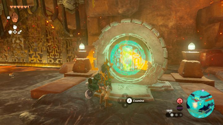 Po zejściu do podziemi idźcie w stronę znacznika, po drodze odblokowując Lightroots, które odsłonią mapę Depths - Zelda TotK: Yunobo of Goron City - opis przejścia - Zelda Tears of the Kingdom - poradnik do gry