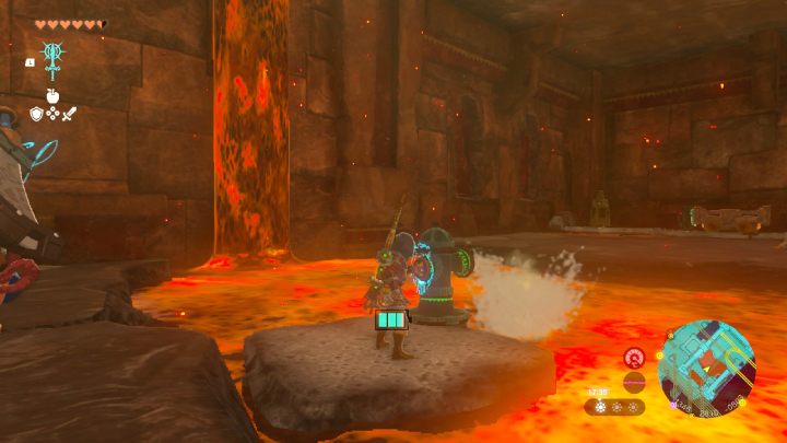 Przejdźcie na południową część Fire Temple i użyjcie hydrantu do wytworzenia skał na magmie - Zelda TotK: Yunobo of Goron City - opis przejścia - Zelda Tears of the Kingdom - poradnik do gry