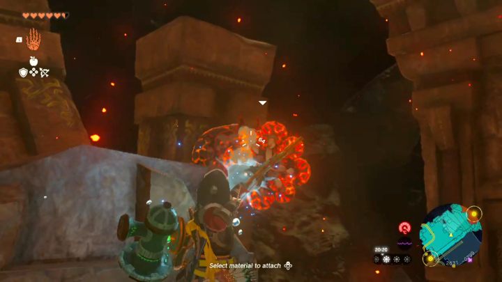 Wysiądźcie w południowej komnacie na poziomie 1F - Zelda TotK: Yunobo of Goron City - opis przejścia - Zelda Tears of the Kingdom - poradnik do gry