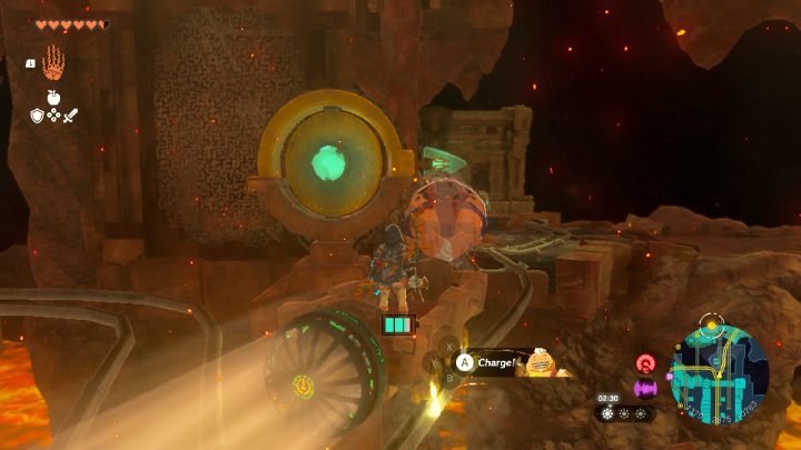 Skorzystajcie z kolejnego wózka górniczego i jedźcie na północną część Fire Temple - Zelda TotK: Yunobo of Goron City - opis przejścia - Zelda Tears of the Kingdom - poradnik do gry
