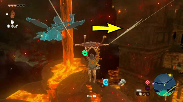 Przelećcie teraz na południową stronę Fire Temple - Zelda TotK: Yunobo of Goron City - opis przejścia - Zelda Tears of the Kingdom - poradnik do gry