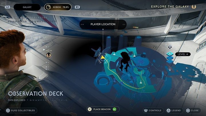 Po skorzystaniu z kraty do wspinaczki biegnijcie w prawo - Jedi Survivor: Pokład Widokowy - lista sekretów - Star Wars Jedi Survivor - poradnik do gry