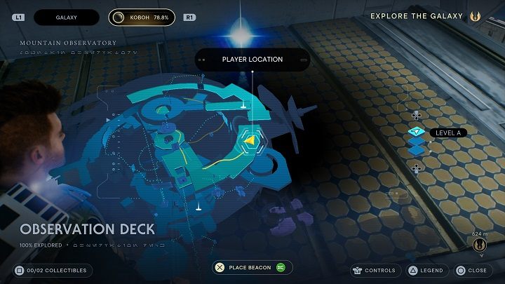 Po wejściu na górę udajcie się na lewo - będziecie mogli zobaczyć esencję, która zwiększy poziom HP - Jedi Survivor: Pokład Widokowy - lista sekretów - Star Wars Jedi Survivor - poradnik do gry