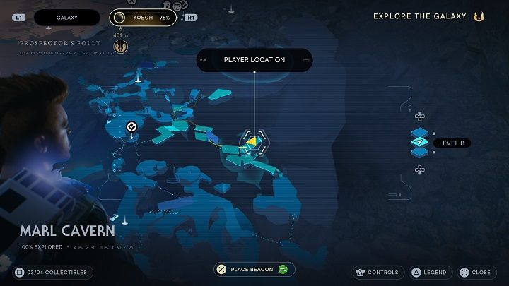 Znajdziecie się przy esencji, dzięki której zwiększycie poziom HP - Jedi Survivor: Jaskinia Marglowa - lista sekretów - Star Wars Jedi Survivor - poradnik do gry