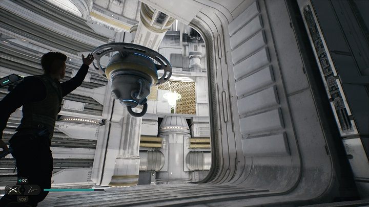 Weźcie jeden balon i wyrzućcie go na zewnątrz w stronę metalowej kratki służącej do wspinaczki - Jedi Survivor: Korytarz Diagnostyczny - lista sekretów - Star Wars Jedi Survivor - poradnik do gry