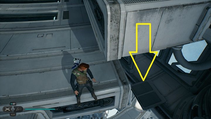 Następnie będziecie musieli użyć umiejętności BD-1 na bezpieczniku, aby otworzyć drzwi - Jedi Survivor: Podnóże Obserwatorium - lista sekretów - Star Wars Jedi Survivor - poradnik do gry