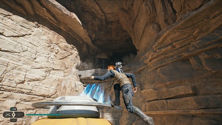 Po wskoczeniu na balon od razu kierujcie się na prawo - zobaczycie wejście do jaskini - Jedi Survivor: Grzbiet - lista sekretów - Star Wars Jedi Survivor - poradnik do gry