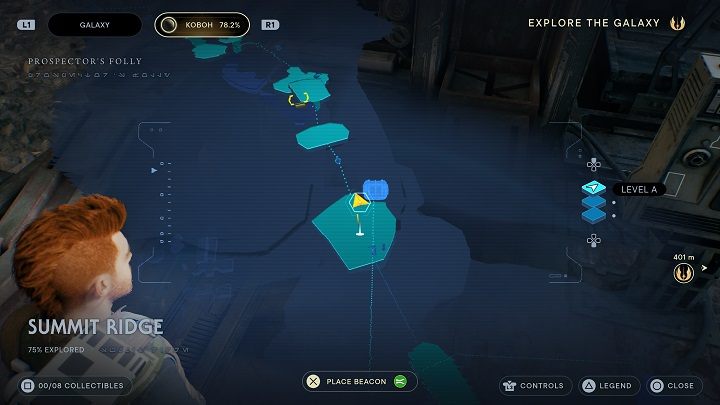 Niedaleko miejsca medytacji, przy windzie otwierającej skrót, znajdziecie odłamek Priorytu - Jedi Survivor: Grzbiet - lista sekretów - Star Wars Jedi Survivor - poradnik do gry