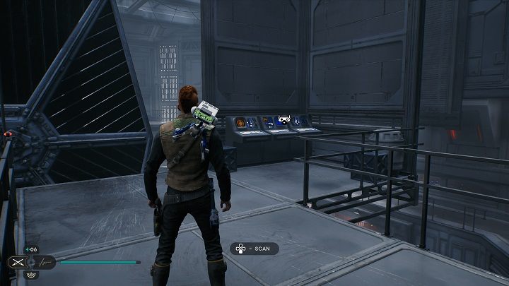 Po wylądowaniu na górze skierujcie się na lewo do komputerów - Jedi Survivor: Imperialny Posterunek 8L-055 - lista sekretów - Star Wars Jedi Survivor - poradnik do gry