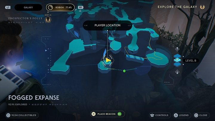 Znajdziecie odłamek Priorytu na głazie znajdującym się w krzewach - Jedi Survivor: Mglisty przestwór - lista sekretów - Star Wars Jedi Survivor - poradnik do gry