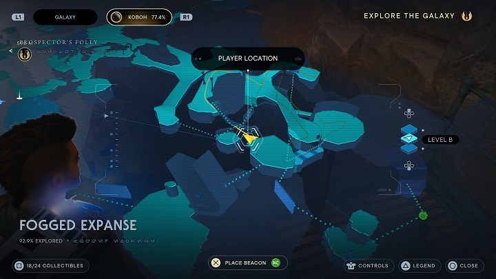 Wyjdźcie na zewnątrz i skorzystajcie z pnączy u góry - Jedi Survivor: Mglisty przestwór - lista sekretów - Star Wars Jedi Survivor - poradnik do gry