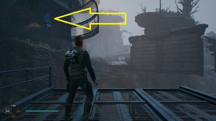 Zaczynając od punktu medytacji udajcie się ścieżką na górę, w stronę pnączy przy półce - Jedi Survivor: Mglisty przestwór - lista sekretów - Star Wars Jedi Survivor - poradnik do gry