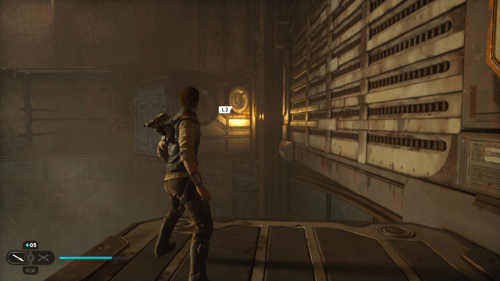 Po dotarciu do śpiewających ruin (Singing Ruins), użyjcie mocy, aby wyciągnąć ze ściany dwie metalowe belki (po lewej i po prawej stronie) - to umożliwi Wam przejście do dalszej części tej lokacji - Star Wars Jedi Survivor: Dotrzyj do Sanktuarium Pielgrzyma (Reach Pilgrims Sanctuary) - Star Wars Jedi Survivor - poradnik do gry