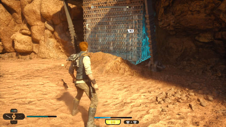 Dotrzecie do miejsca, w którym będziecie musieli zmierzyć się z grupą przeciwników - Star Wars Jedi Survivor: Dotrzyj do Sanktuarium Pielgrzyma (Reach Pilgrims Sanctuary) - Star Wars Jedi Survivor - poradnik do gry