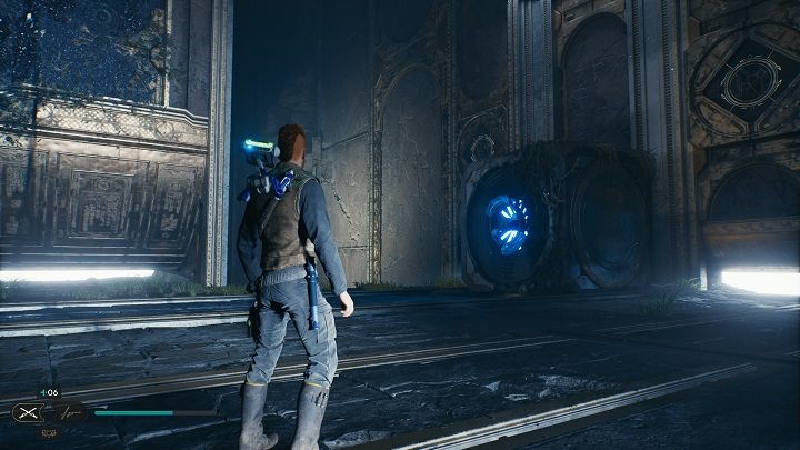 W ten sposób jeden z nich będziecie mogli przesunąć na windę znajdującą się pod ścianą - Jedi Survivor: Komnata Odłączenia - lista sekretów - Star Wars Jedi Survivor - poradnik do gry