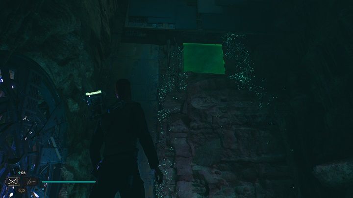 Następnie musicie zlokalizować okienko z zieloną barierą - przedostańcie się przez nią - Jedi Survivor: Jaskinie PhonQi - lista sekretów (część 2) - Star Wars Jedi Survivor - poradnik do gry