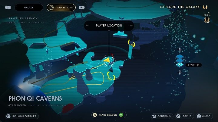 Nieopodal znajdziecie bombę, której możecie użyć do zniszczenia bariery znajdującej się w pobliżu - Jedi Survivor: Jaskinie PhonQi - lista sekretów (część 1) - Star Wars Jedi Survivor - poradnik do gry