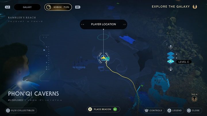 Zwłoki, z których możecie wyczuć echo znajdziecie od razu po tym, jak dostaniecie się do piwnicy wyżej wspomnianego budynku - Jedi Survivor: Jaskinie PhonQi - lista sekretów (część 1) - Star Wars Jedi Survivor - poradnik do gry