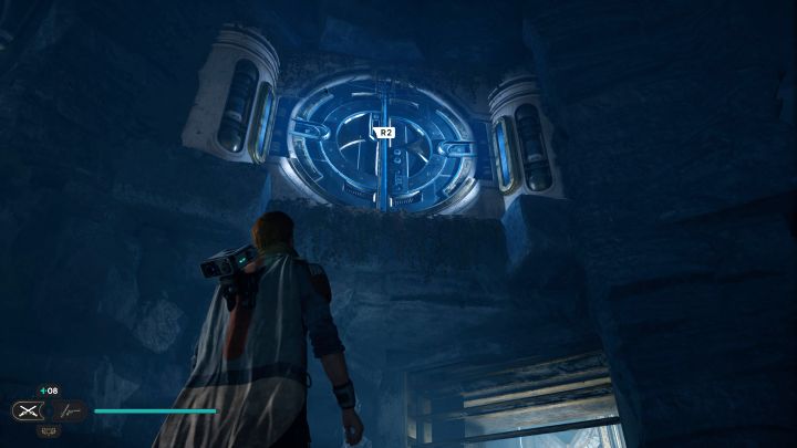 Użyjcie Pchnięcia Mocą na górnym włazie - dotarcie do górnego korytarza stanie się nowym nadrzędnym celem - Jedi Survivor: Komnata jasności na Koboh - Star Wars Jedi Survivor - poradnik do gry