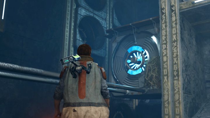 Po prawej stronie jest drugi kamienny blok, na którym możecie użyć przyciągnięcia Mocą - Jedi Survivor: Komnata jasności na Koboh - Star Wars Jedi Survivor - poradnik do gry